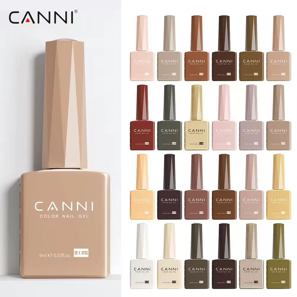 Canni Soak Off Gel Nail Polish UV LED Curing Long‑Wear Glossy Color for Professional Salon Manicure