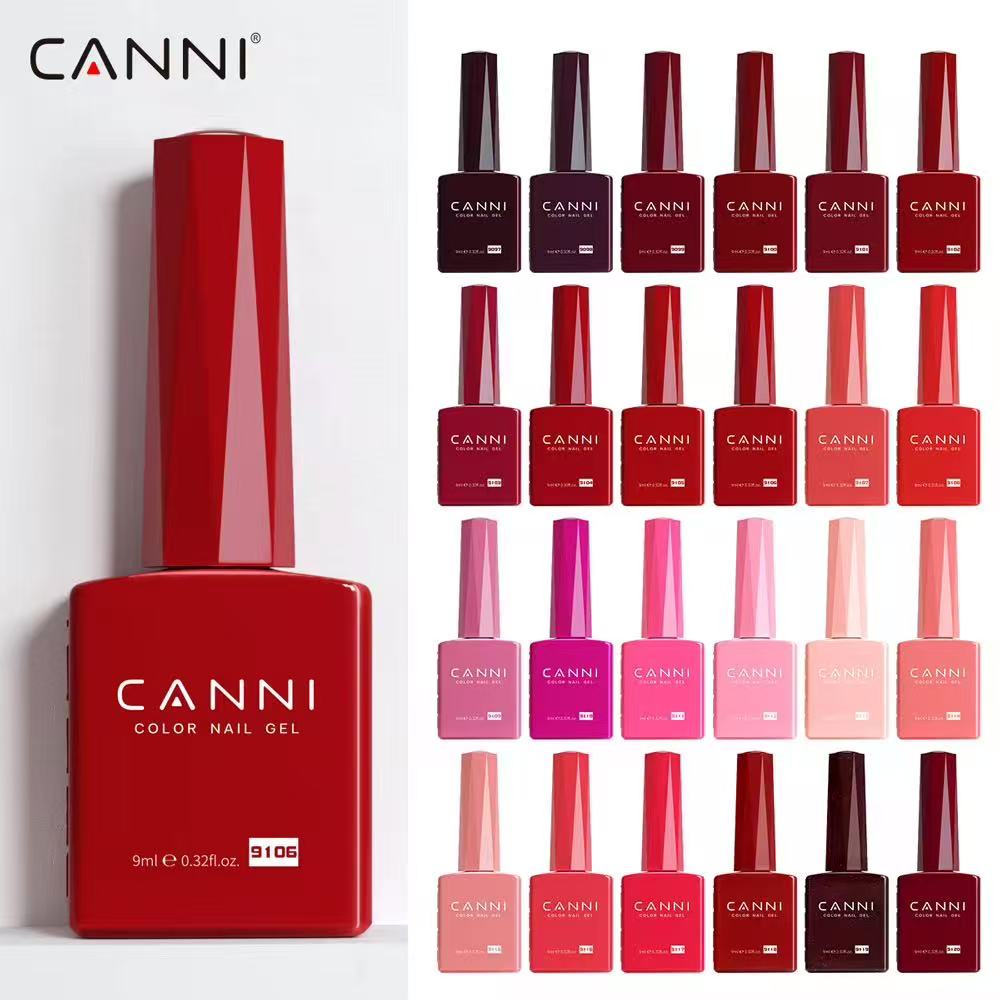 Canni Soak Off Gel Nail Polish UV LED Curing Long‑Wear Glossy Color for Professional Salon Manicure