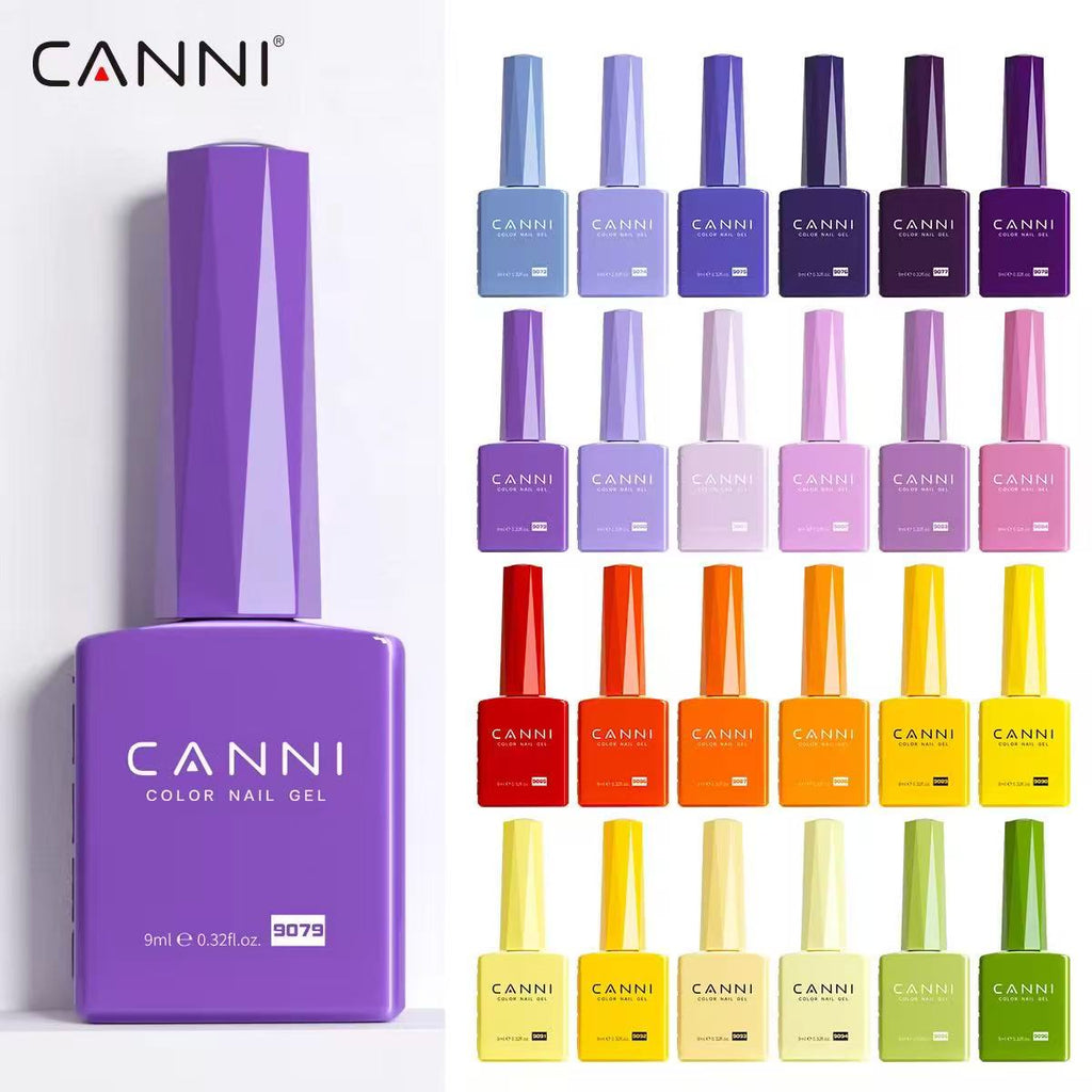 Canni Soak Off Gel Nail Polish UV LED Curing Long‑Wear Glossy Color for Professional Salon Manicure