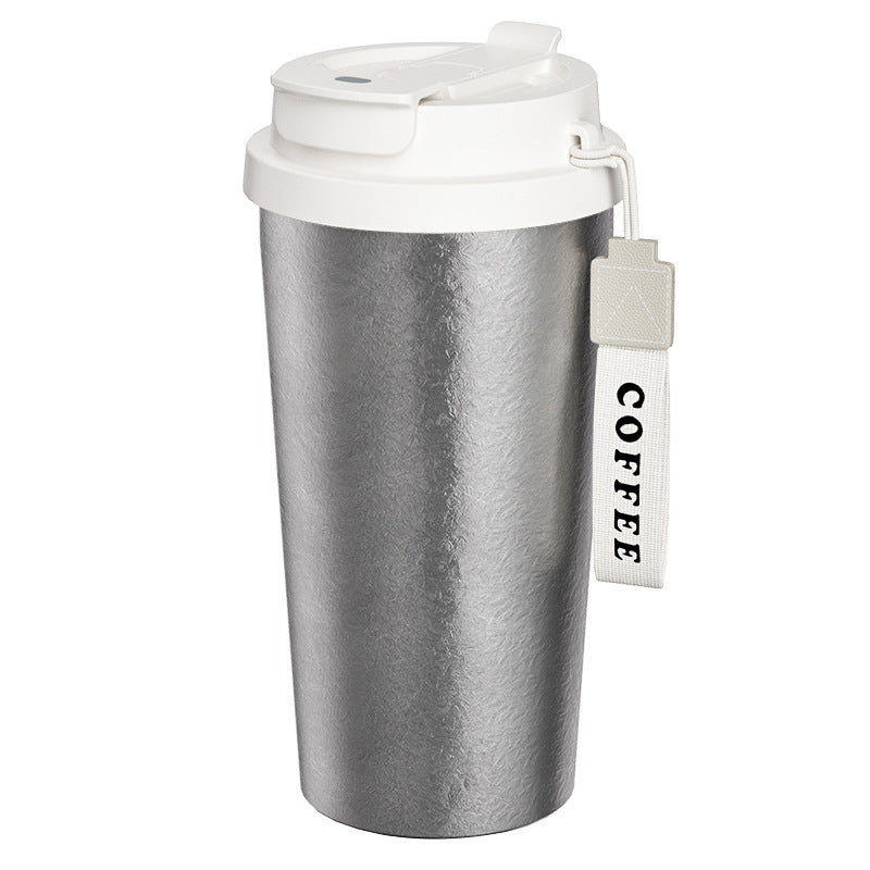 500ml Pure Titanium Coffee Tumbler | Sip or Straw Travel Cup