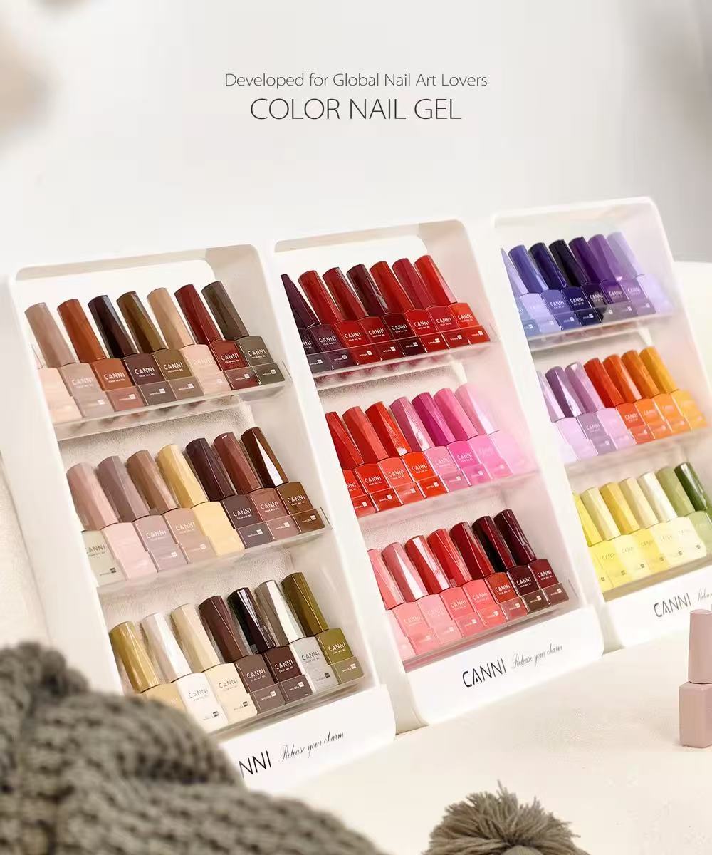 Canni Soak Off Gel Nail Polish UV LED Curing Long‑Wear Glossy Color for Professional Salon Manicure