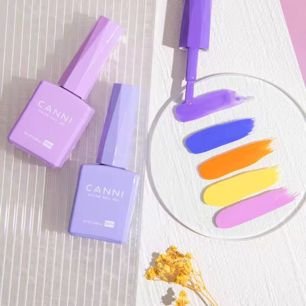 Canni Soak Off Gel Nail Polish UV LED Curing Long‑Wear Glossy Color for Professional Salon Manicure