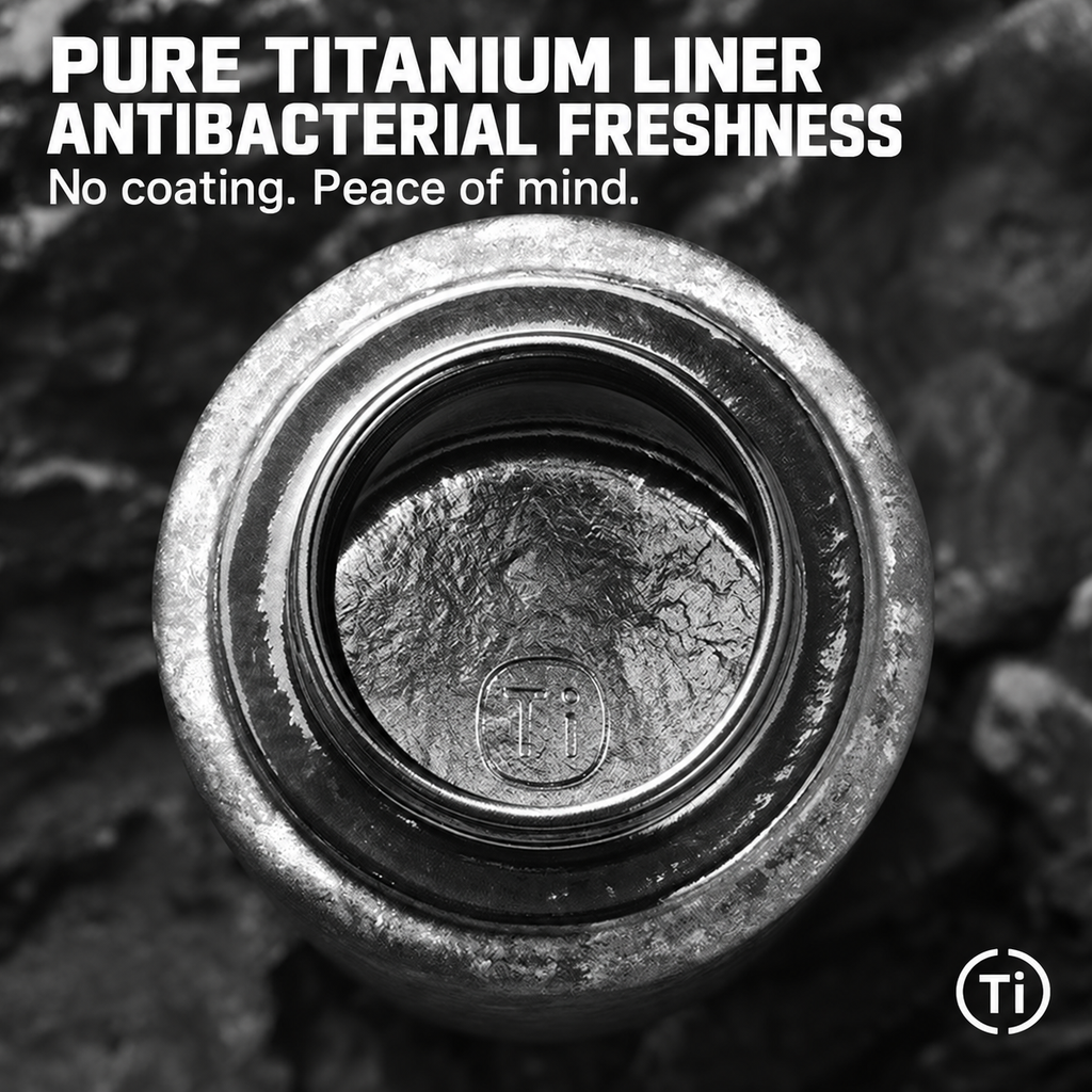 Pure titanium tea tumbler — Titanium liner
