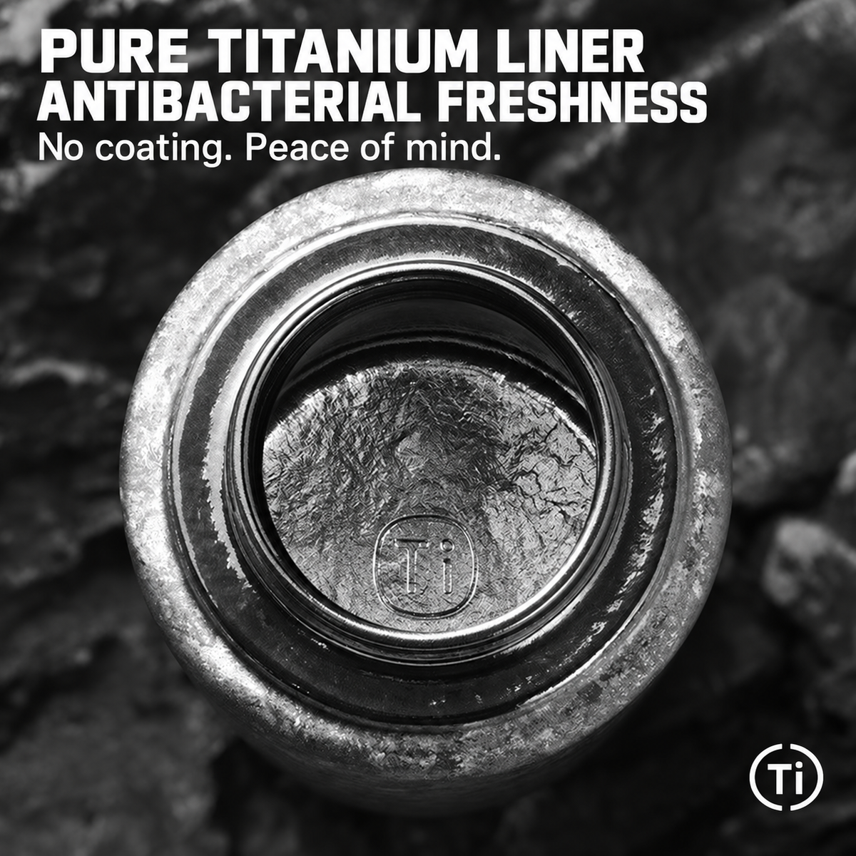 Pure titanium tea tumbler — Titanium liner