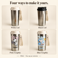 VLOERA 500ml Titanium Coffee Tumbler with Flip-Top Lid - available finishes